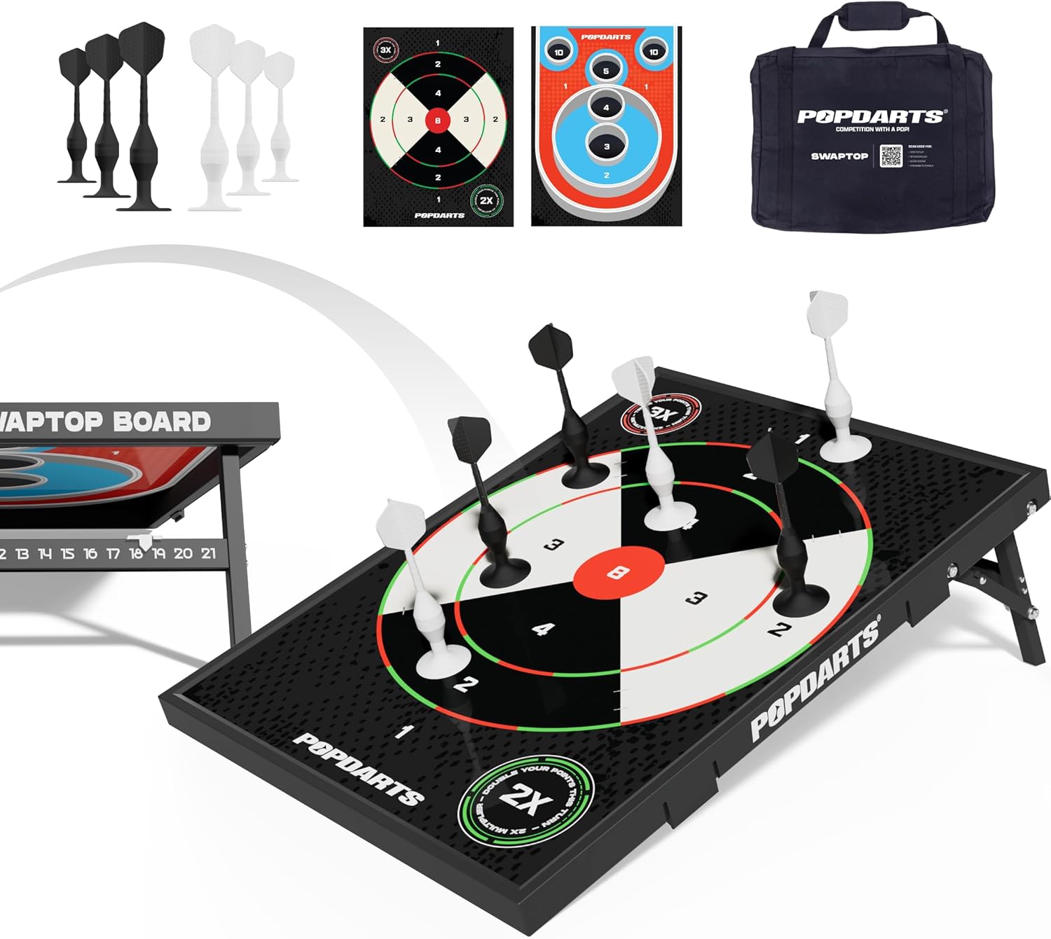 Popdarts SwapTop Kit – One Frame, Endless Games. The Ultimate Indoor/Outdoor Game for All Ages