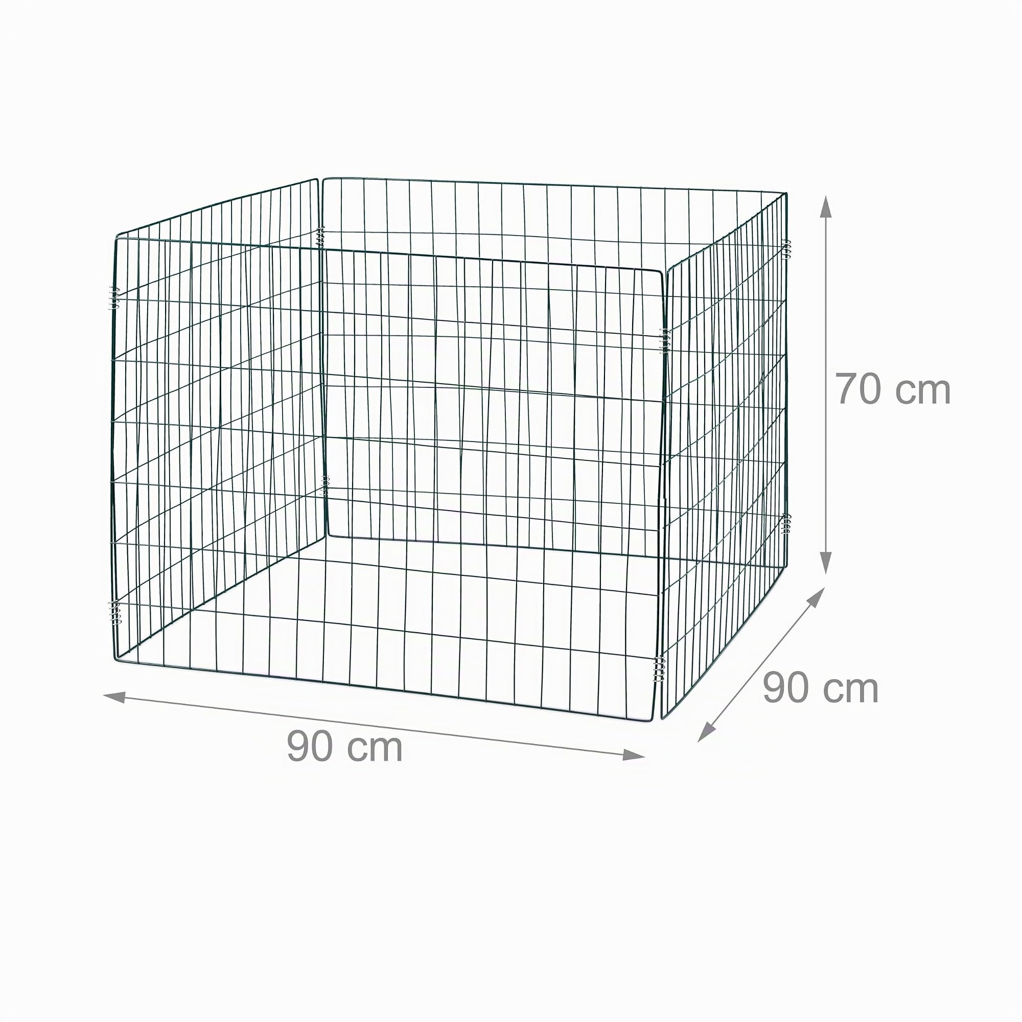 Relaxdays Komposter Metall, 2er Set, Biokomposter Garten, HxBxT: 70 x 90 x 90 cm, 560 Liter, Drahtkomposter Stahl, grün