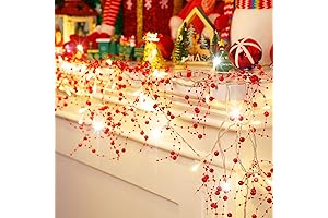 Riakrum Winter Berry Beaded Garland Light
