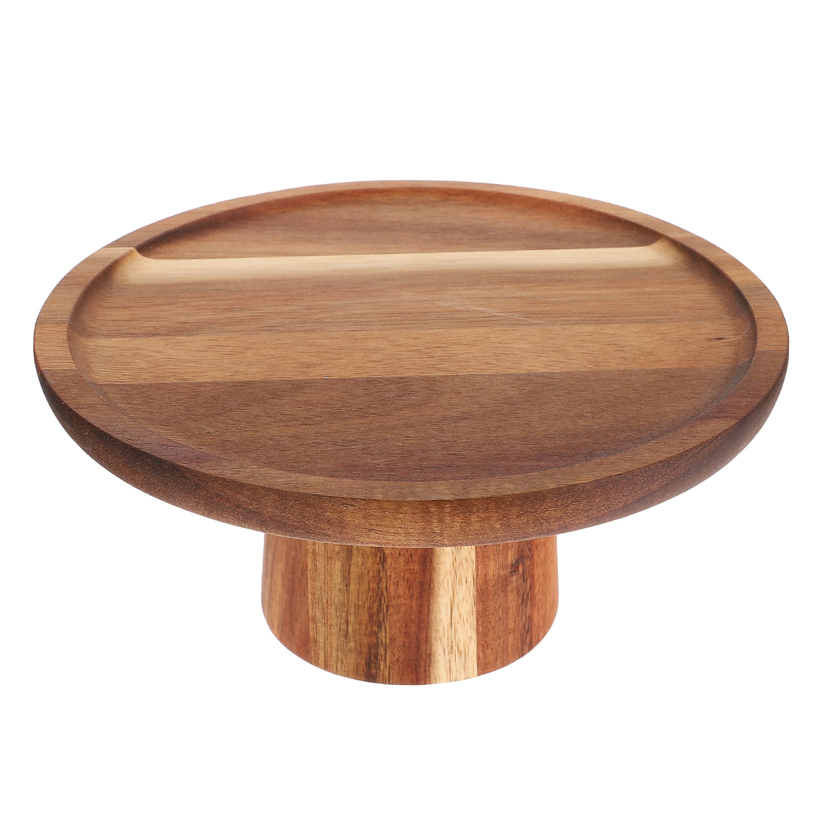 Yardwe Soporte para Pasteles de Base Alta de Madera de Acacia 20 Cm, Bandeja para Tartas y Postres para Fiestas y Hogar, Porta Cupcakes y Exhibidor Decorativo para Mesas Dulces