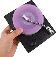 Vista 6 de BETOOKY 1 Set Vinyl Coasters: Record Coasters for Drinks - Vinyl Record Tableware Mats Music Decors for Party Home Restaurant Desk Accessories