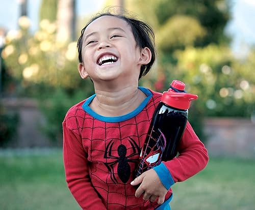 Miniatura 5 de Marvel Spider-Man Miles Morales - Botella de agua deportiva de 28 onzas, jarra de agua de plástico sin BPA con tapa superior de rosca a prueba de