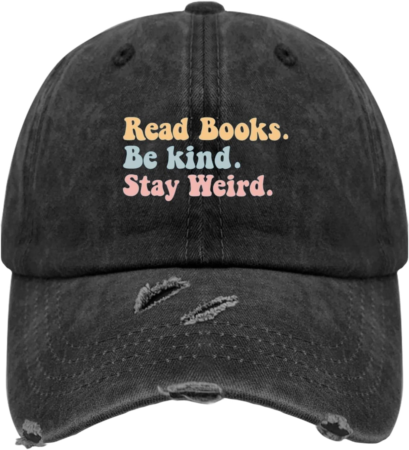 Dad Hats Read Books Be Kind Stay Weird Baseball Caps for Men Vintage