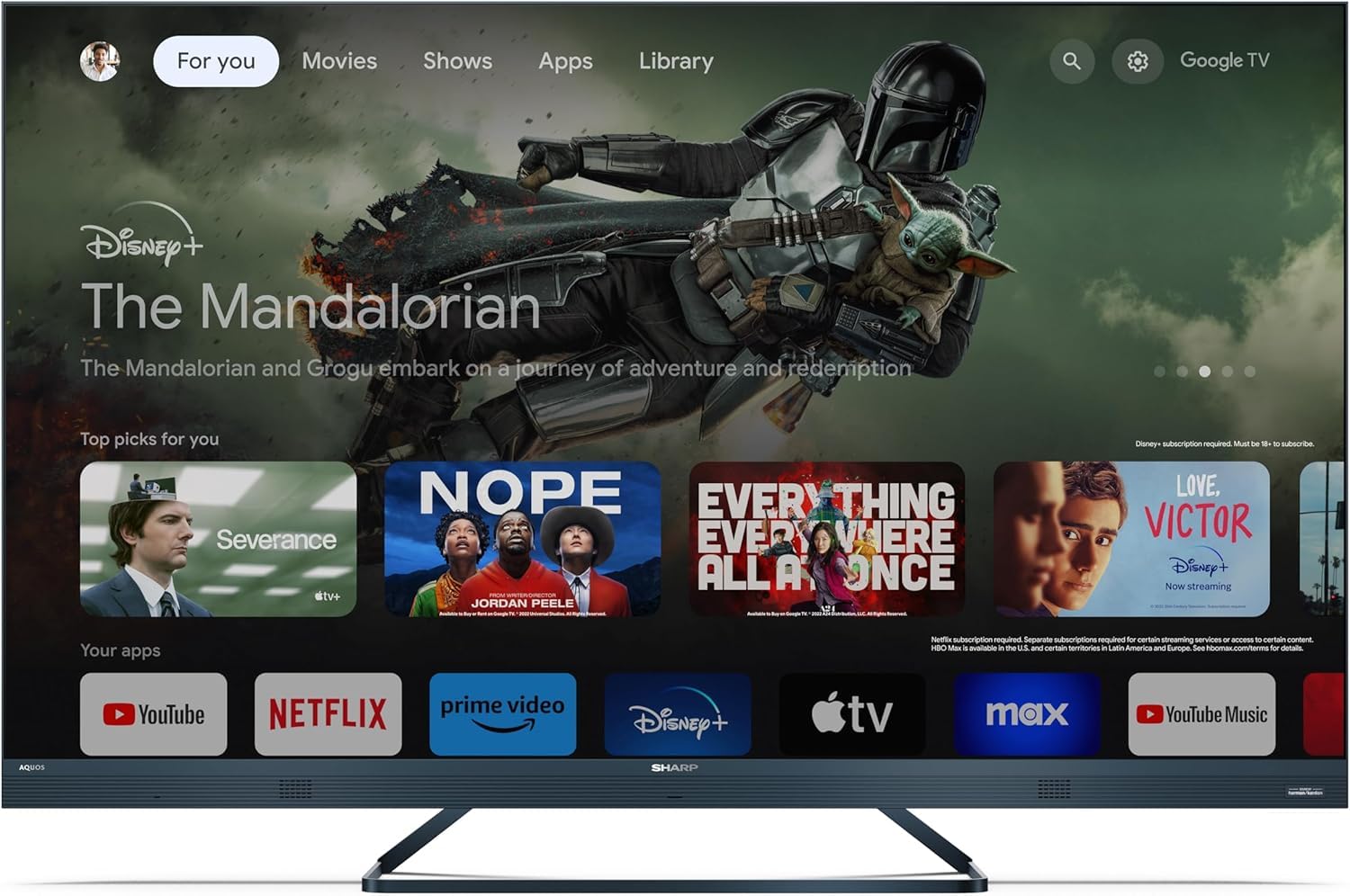 Sharp 50FQ5EG Quantum Dot Google TV 126 cm (50 Zoll) 4K Ultra HD QLED Google TV (Smart TV ohne Rahmen 50" – Bild 2