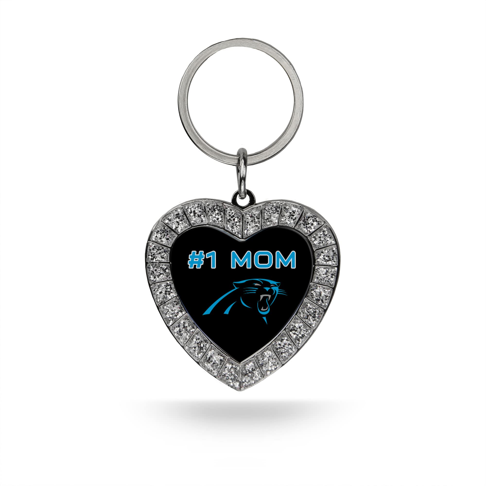 Rico Industries NFL Football Rhinestone Heart Keychain - Great Accessory