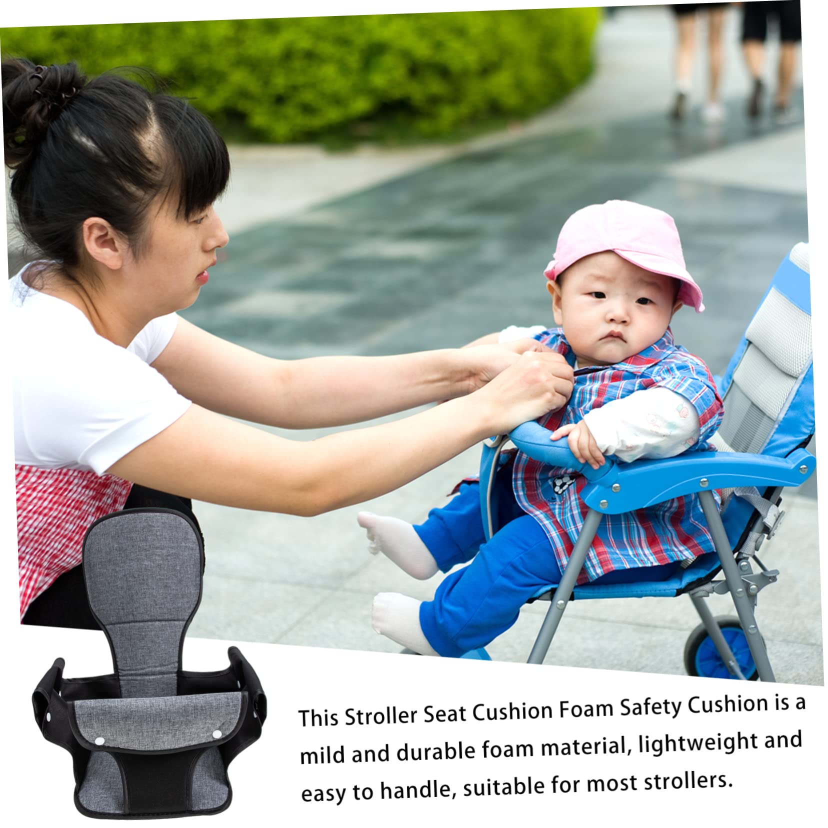 ifundom 2 Piezas Cojín de Cochecito Accesorios Carrito Bebe Cojín para Carrito Juguetes cojín de Multifuncional Auto de Apoyo para el Cuerpo del Esponja Grey