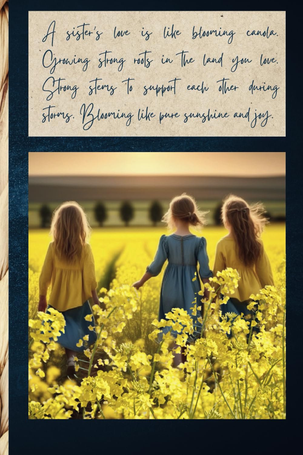 3 Sisters Blooming in Canola (The Farming Way of Life)