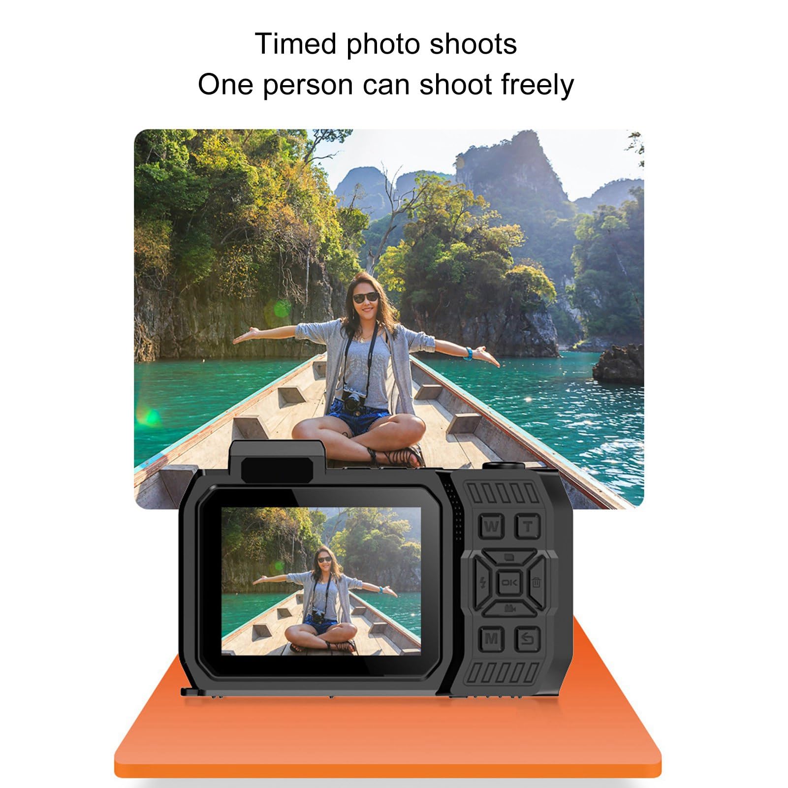Cámara Subacuática 4K 65MP, Enfoque Automático Zoom óptico 10x, Pantalla Dual, 2500mAh, Cámara Impermeable de 33 Pies, para Bucear (Black)