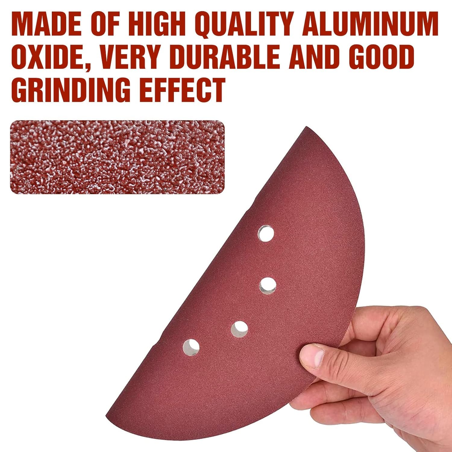 Disco abrasivo a 10 fori da 22,9 cm, grana 80, carta vetrata per cartongesso, 30 pezzi, per levigatrice a soffitto popcorn