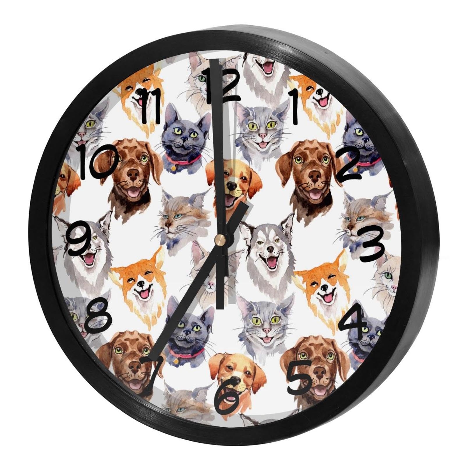 Horloge murale sans tic-tac à quartz animaux sauvages pour sommeil serein