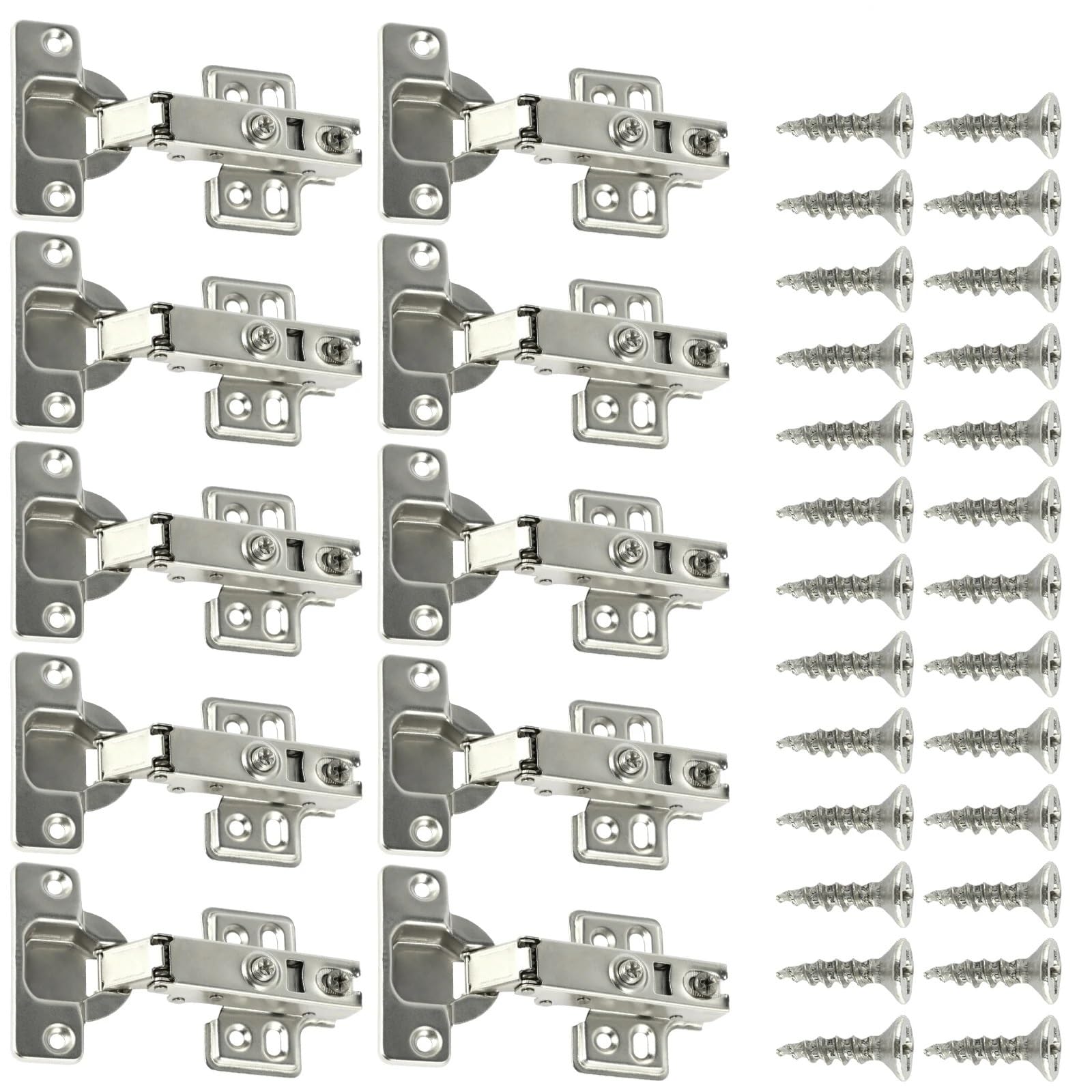 10/20PCS Hinges Cold Rolled Steel Cabinet Door Hinge(20 Pcs)