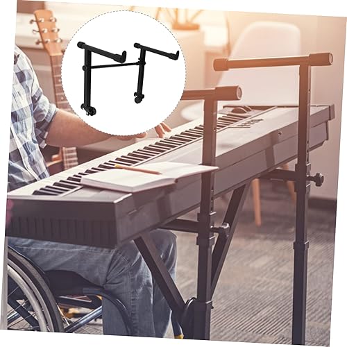 Miniatura 9 de Happyyami 1 Unidades de Marcos de teclado Soporte de controlador de doble nivel Soporte de teclado de piano rojo Soporte de piano electrónico