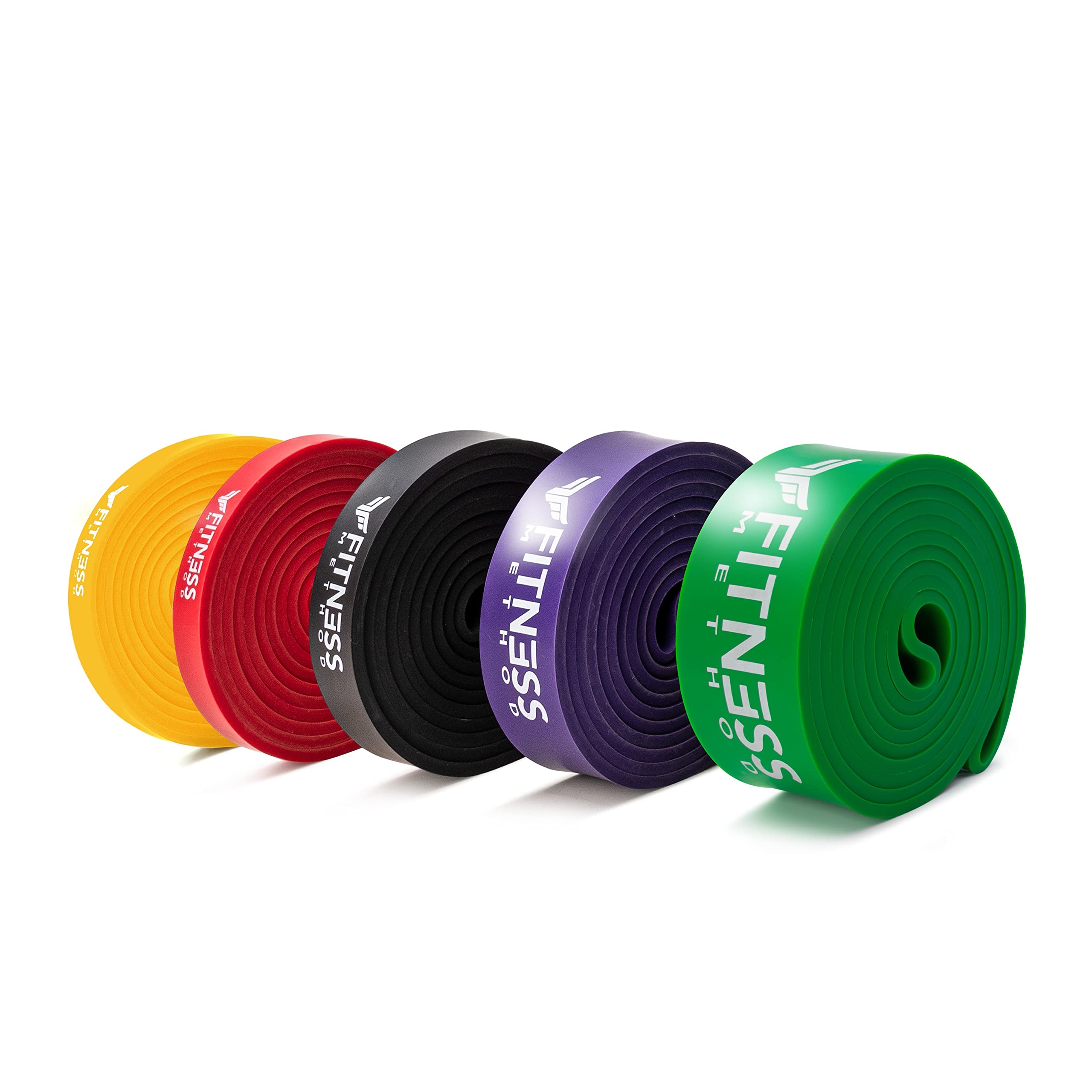 Resistance Bands – Set di fasce di resistenza innovative/singolarmente con custodia + istruzioni per l'allenamento della forza e fascia per la palestra domestica