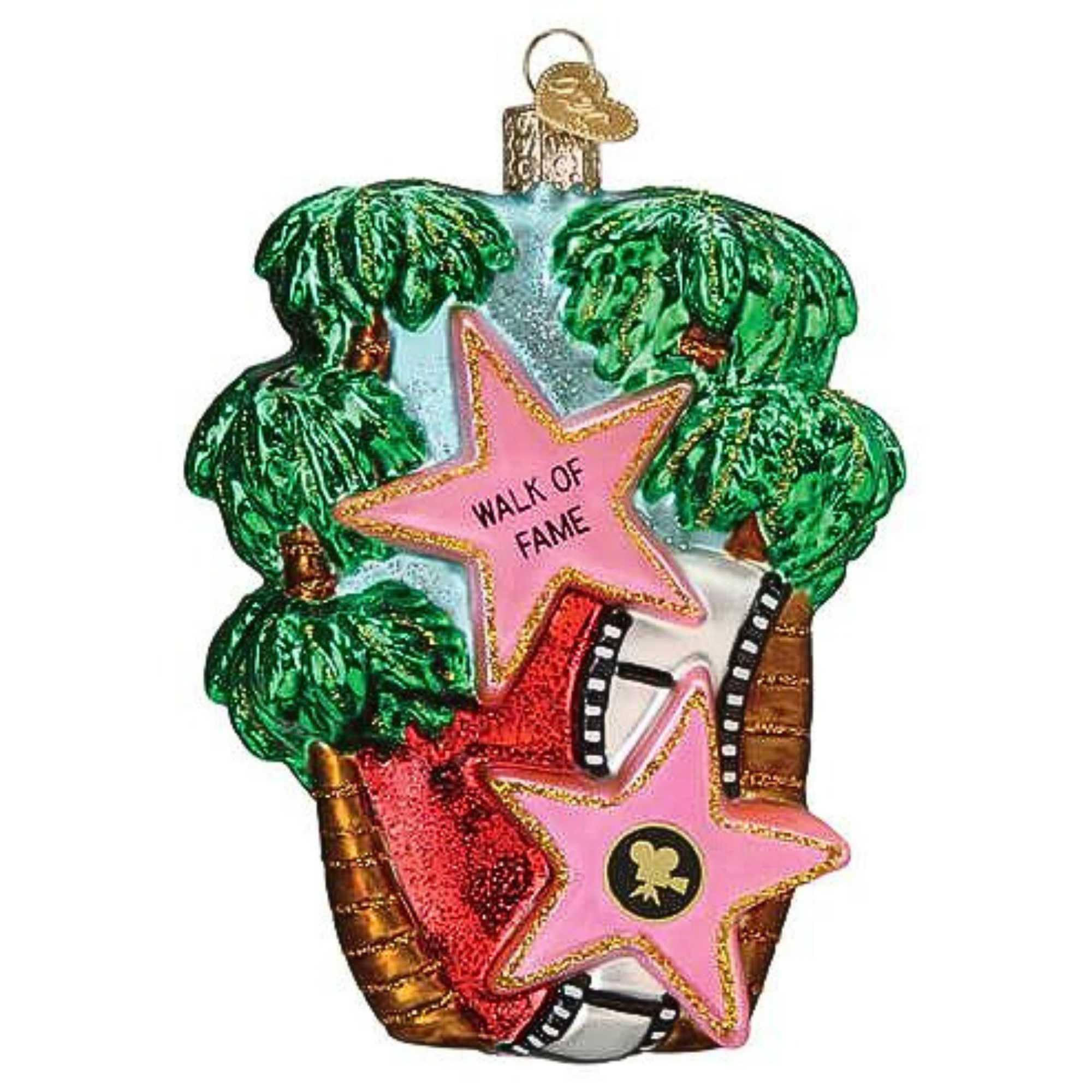 Old World Christmas Hollywood Walk of Fame Glass Hanging Ornament