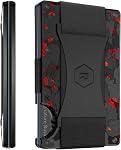 Ridge Portefeuille pour hommes - Slim Minimalist Compact Wallet et Porte-cartes, RFID Portefeuilles de poche avant protégés pour hommes avec sangle intégrée en espèces (Basecamp Orange)