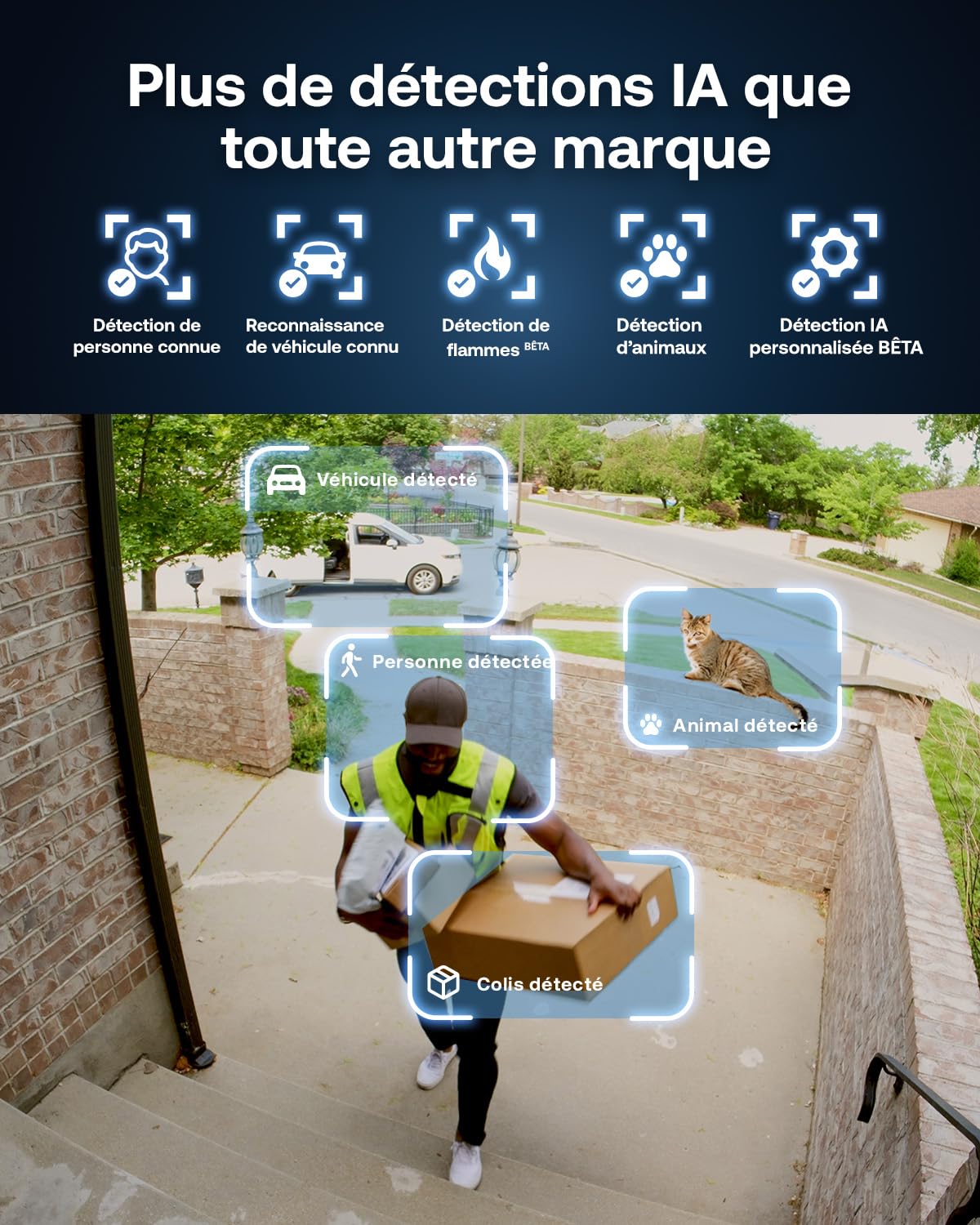 Arlo Pro 6 2K, Caméra de Surveillance WiFi Extérieure sans Fil, Détection par IA, Vision Nocturne Couleur, Audio bidirectionnel, Compatible avec Alexa, Essai Secure Inclus, 1 Caméra