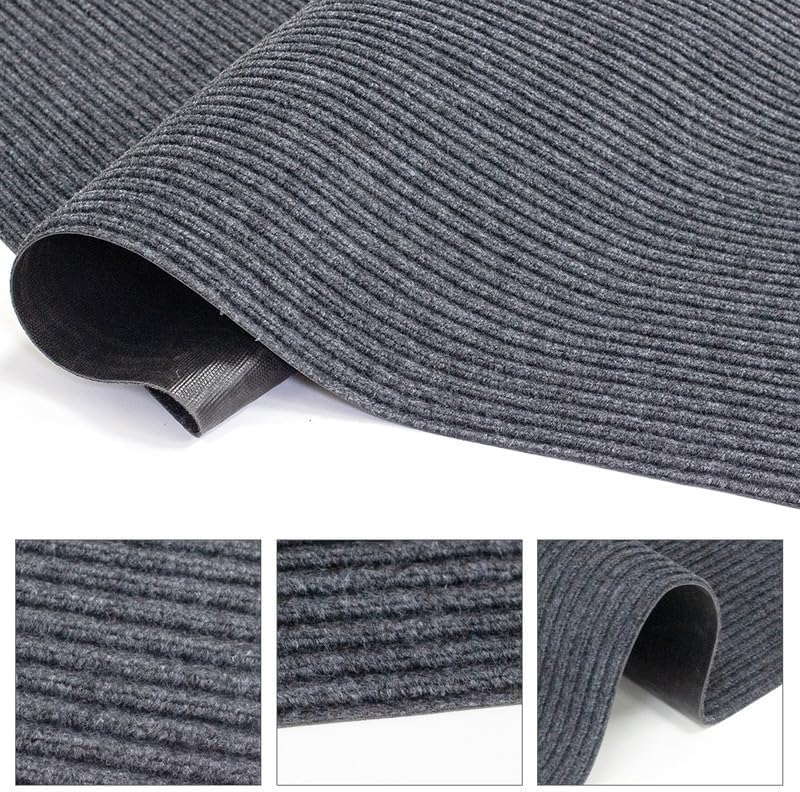 ALTRUISTIC Hallway Runner Rug 1FTX8FT,PVC Backed Non-Slip Area Rugs Runner,Custom Size Outdoor Indoor Carpet Door Mat for Floor Entryway Kitchen Laundry Balcony Garage,Grey