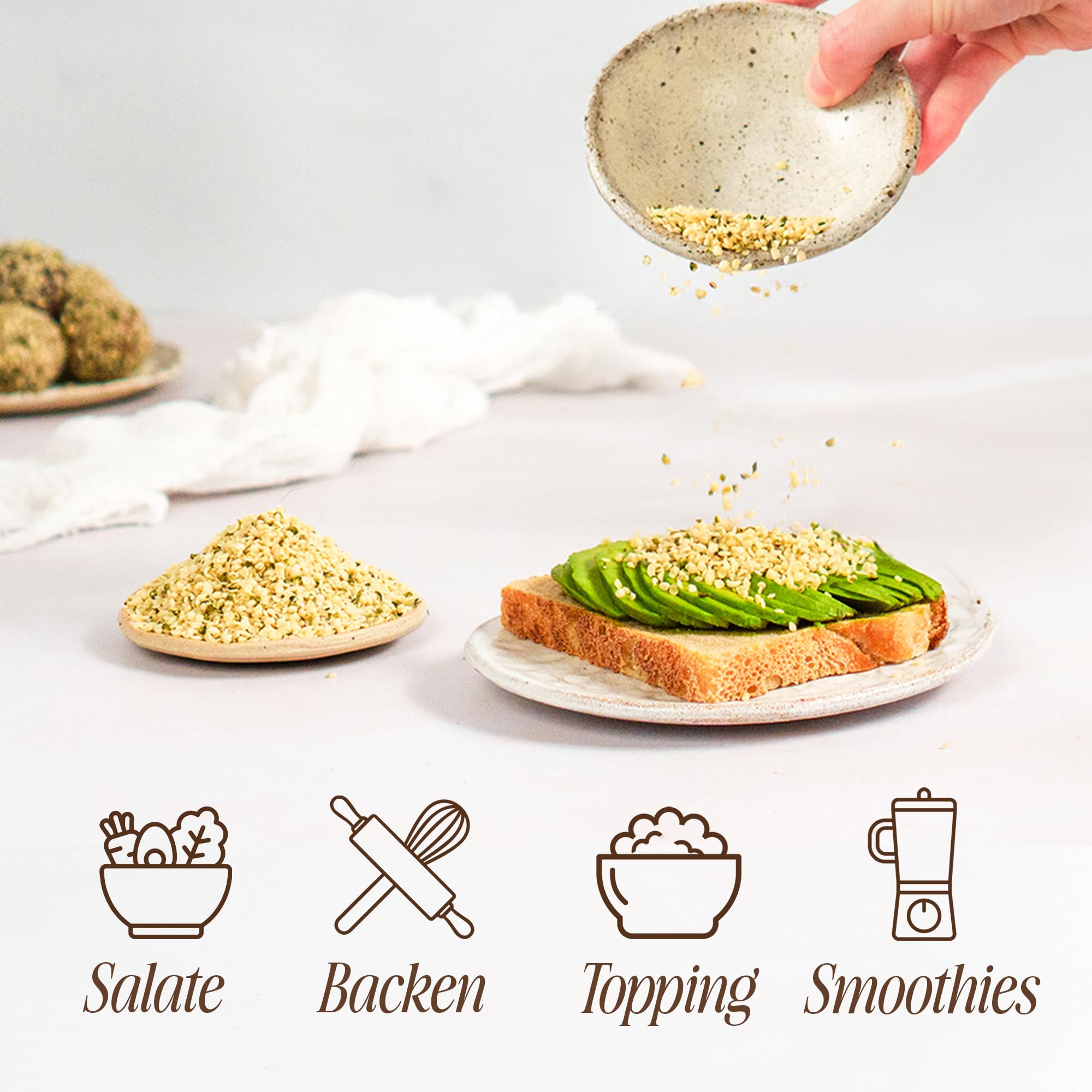 Sevenhills Wholefoods Rohen Geschälte Hanfsamen Bio 1kg