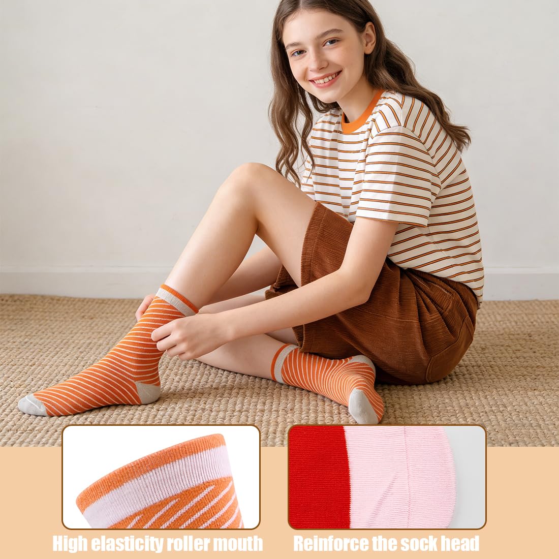 5 Pares De Calcetines Divertidos Con Motivos De Sushi, Aspecto Gracioso, Regalos Para Hombres Y Mujeres, Calcetines De AlgodóN De Colores Vivos, Ideas De Regalos Japoneses — view 3