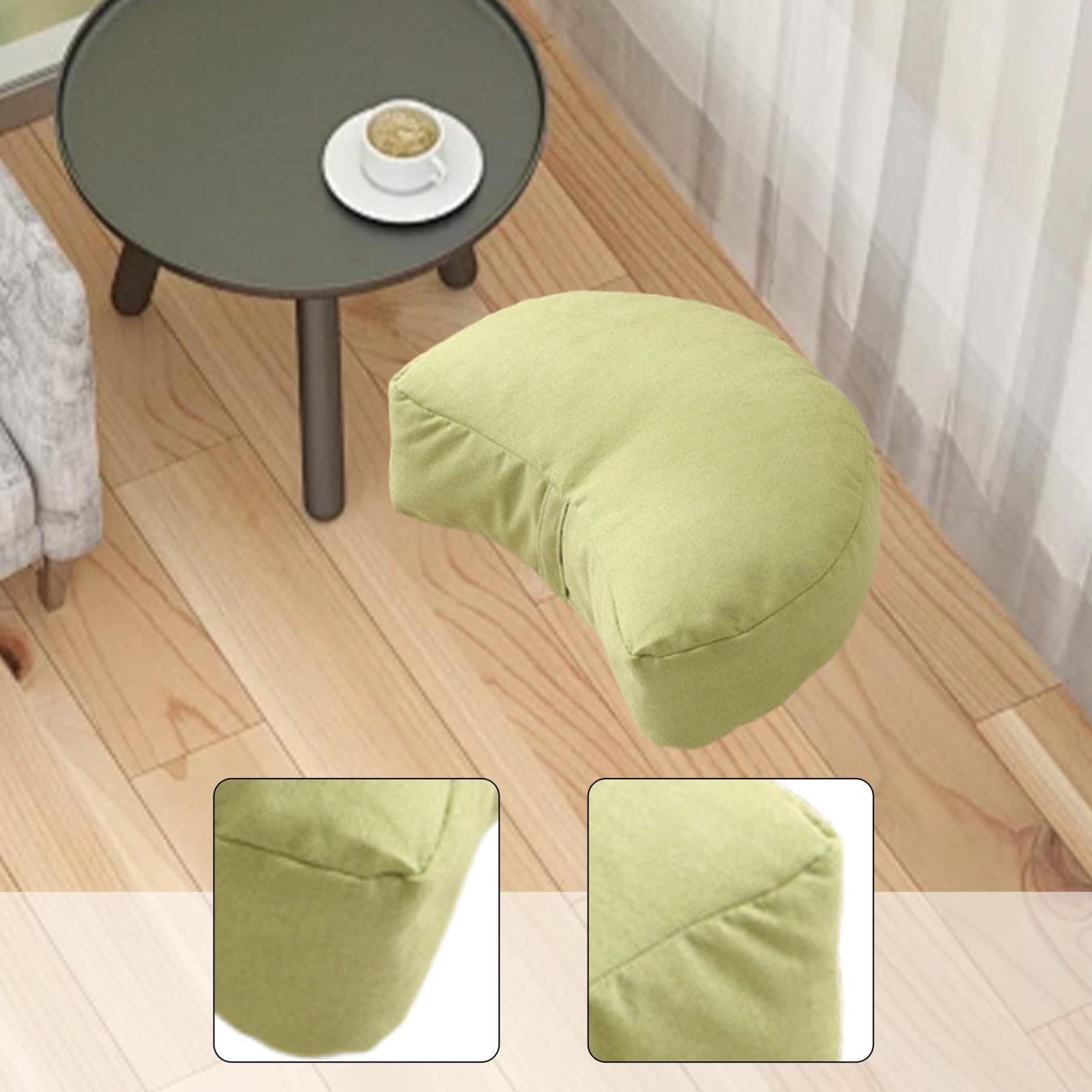 Qianly Floor Pillow Meditation Seat Pad Versatile Comfortable Minimalist Tatami Cushion Seating Cushion for Office Studio Bedroom, Green