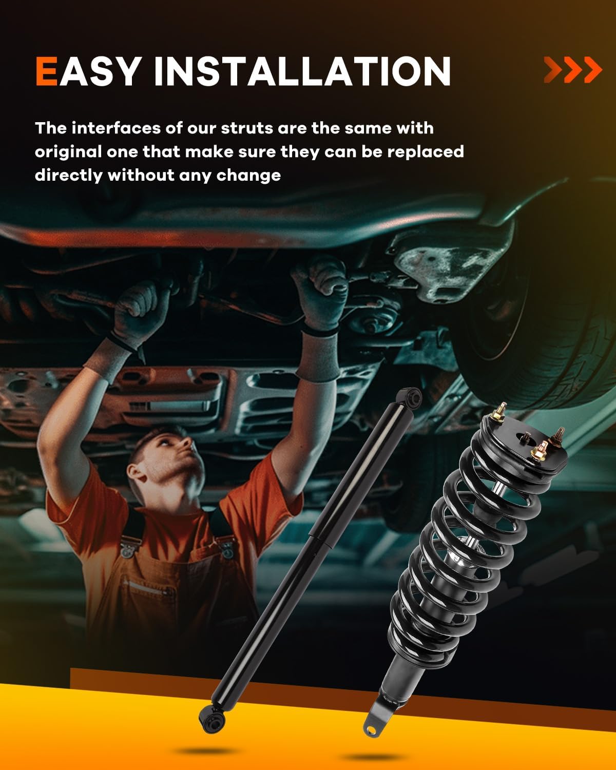 Spring Strut Assembly,OCPTY Complete Struts Shocks Fits 2006 2007 2008 for Dodge for Ram 1500 4WD 171111 34521 Replace Strut