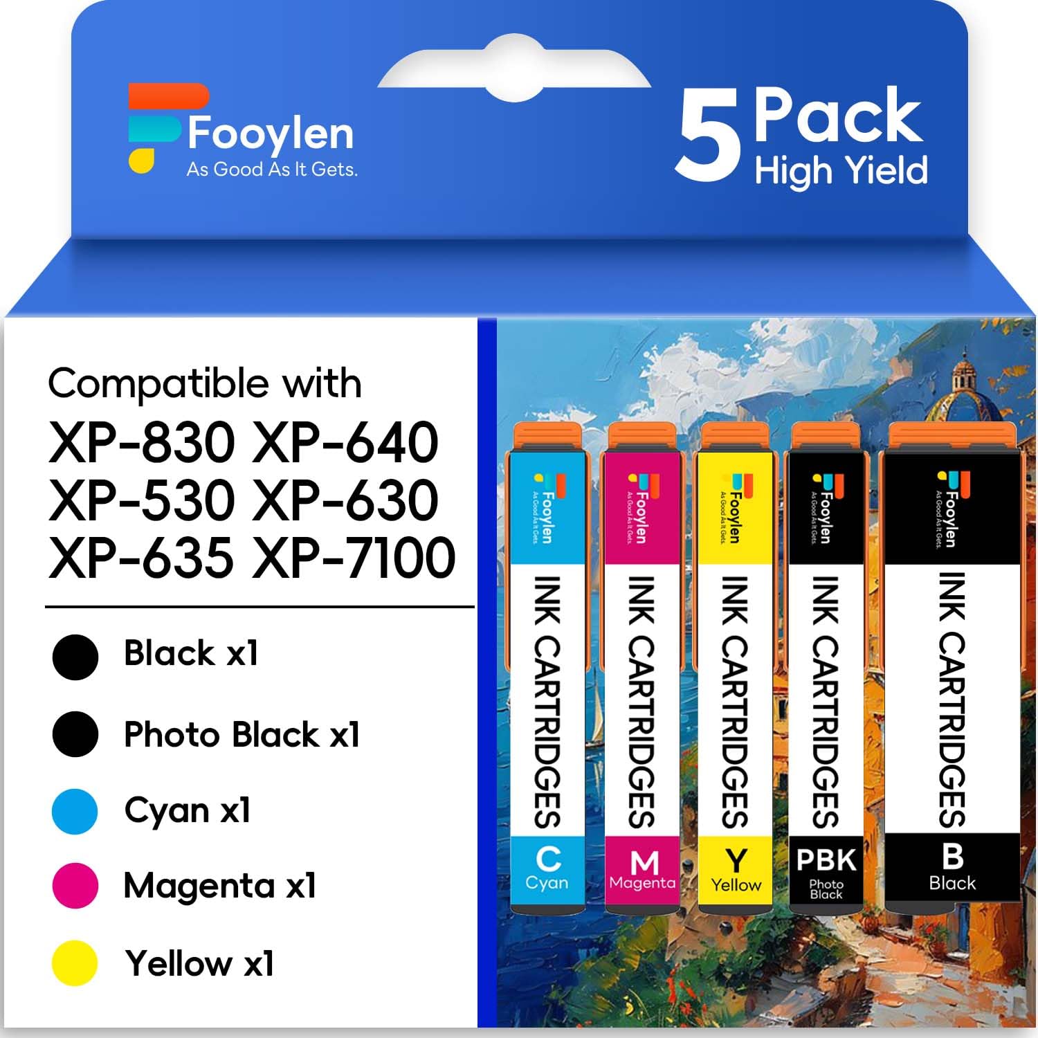 Fooylen Remanufactured Ink Cartridge Replacement for Epson XP-7100 Ink