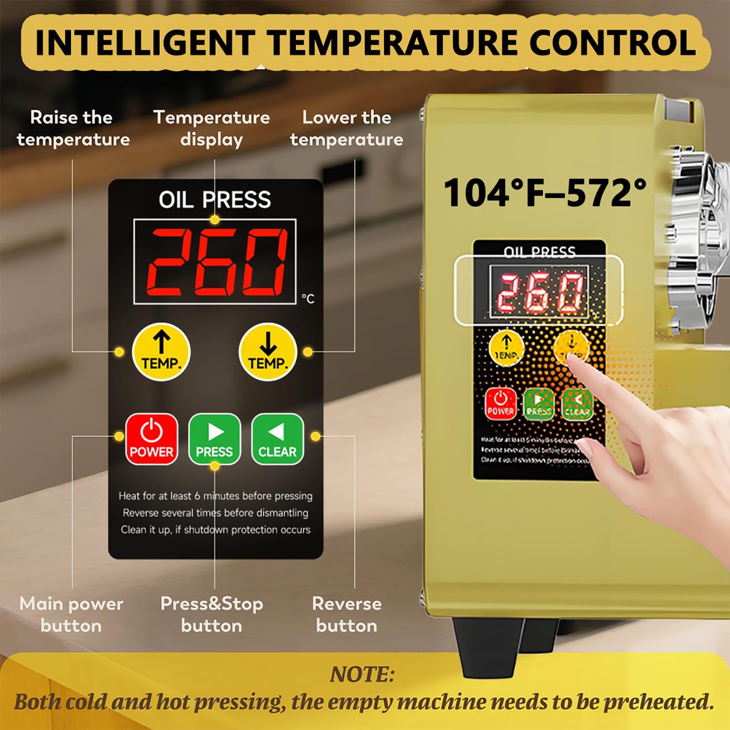 R8S Frantoio a Olio Elettrico Automatico 1500W in Acciaio Inox | Spremi Olive per Olio a Freddo e a Caldo | Macchina per Olio da Semi e Noci | Torchio per Casa e Uso Professionale