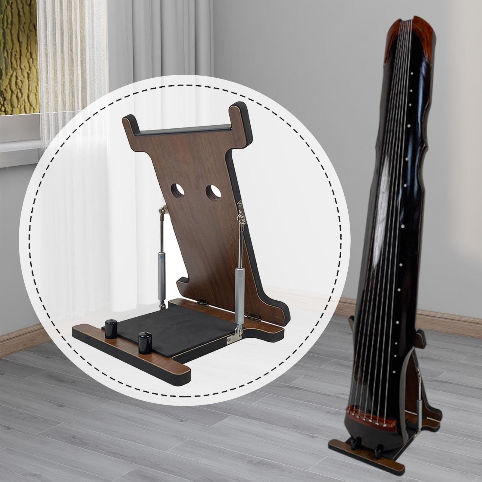 Soporte Vertical de Madera Resistente Y Plegable para Guqin (instrumento Tradicional Chino).