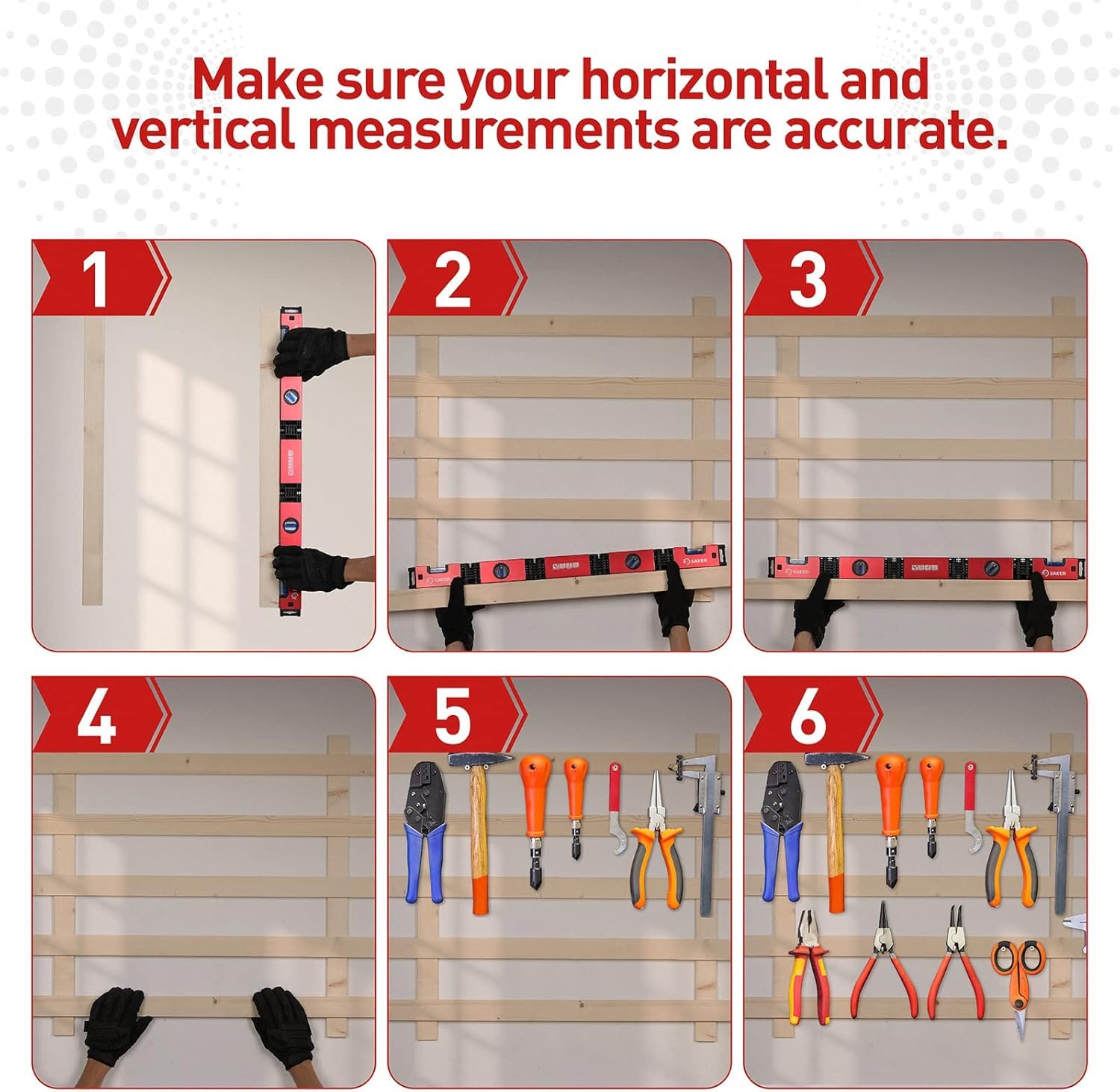 Saker Carpenrer Square Tool 12 inch and Contour Gauge (10 Inch) Profile Tool and Multi-Function Foldable Level
