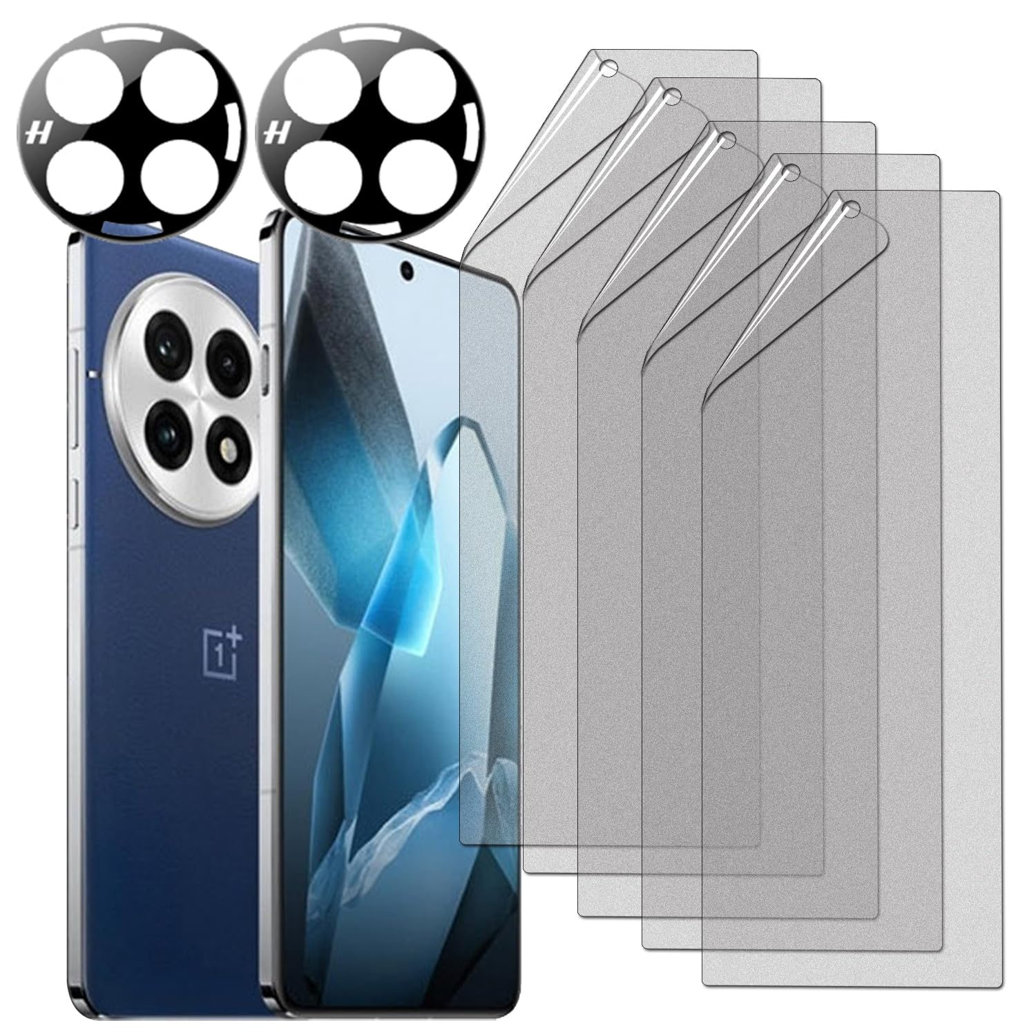 TUFF STONE [5+2 5 Anti-glare (matte) TPU film Screen protector + 2 Lens Protector for Oneplus 13 5G 2025 Easy to Install Scratch Resistant [Perfect