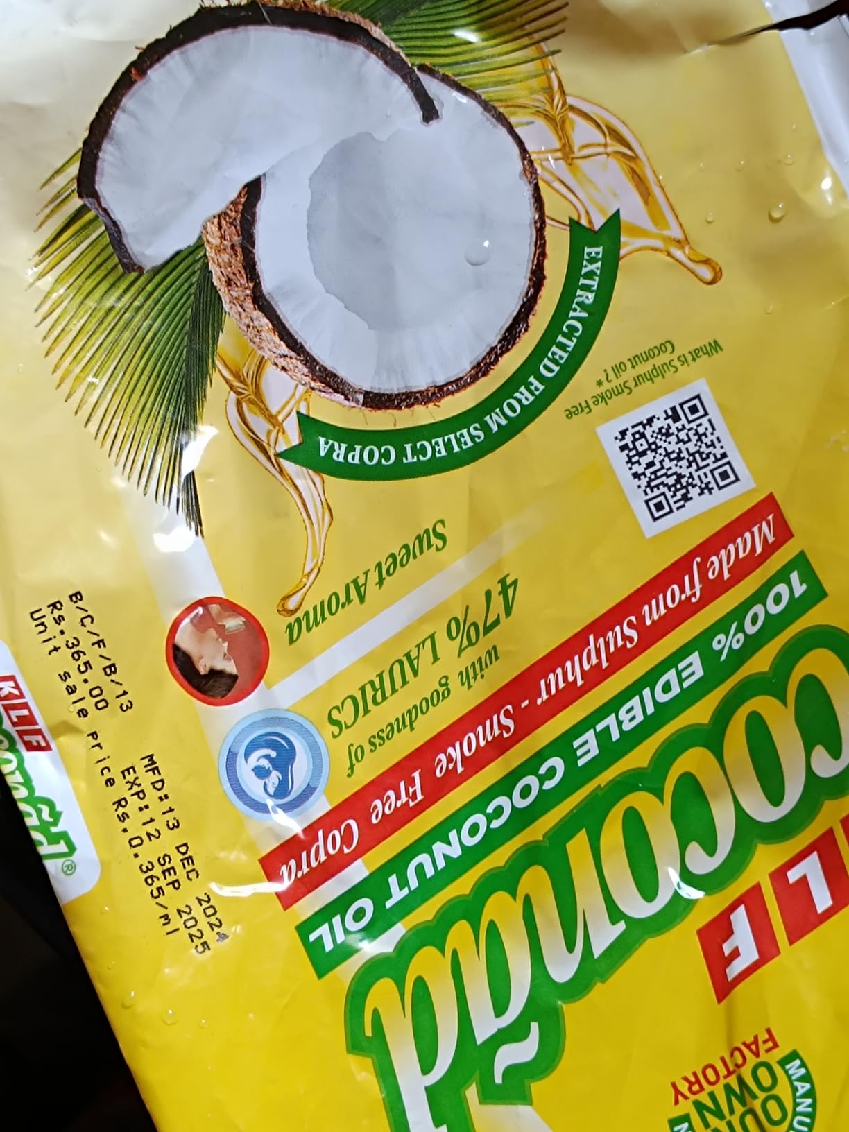KLF Coconad Edible Coconut Cooking Oil, 1 L : Amazon.in: Grocery ...