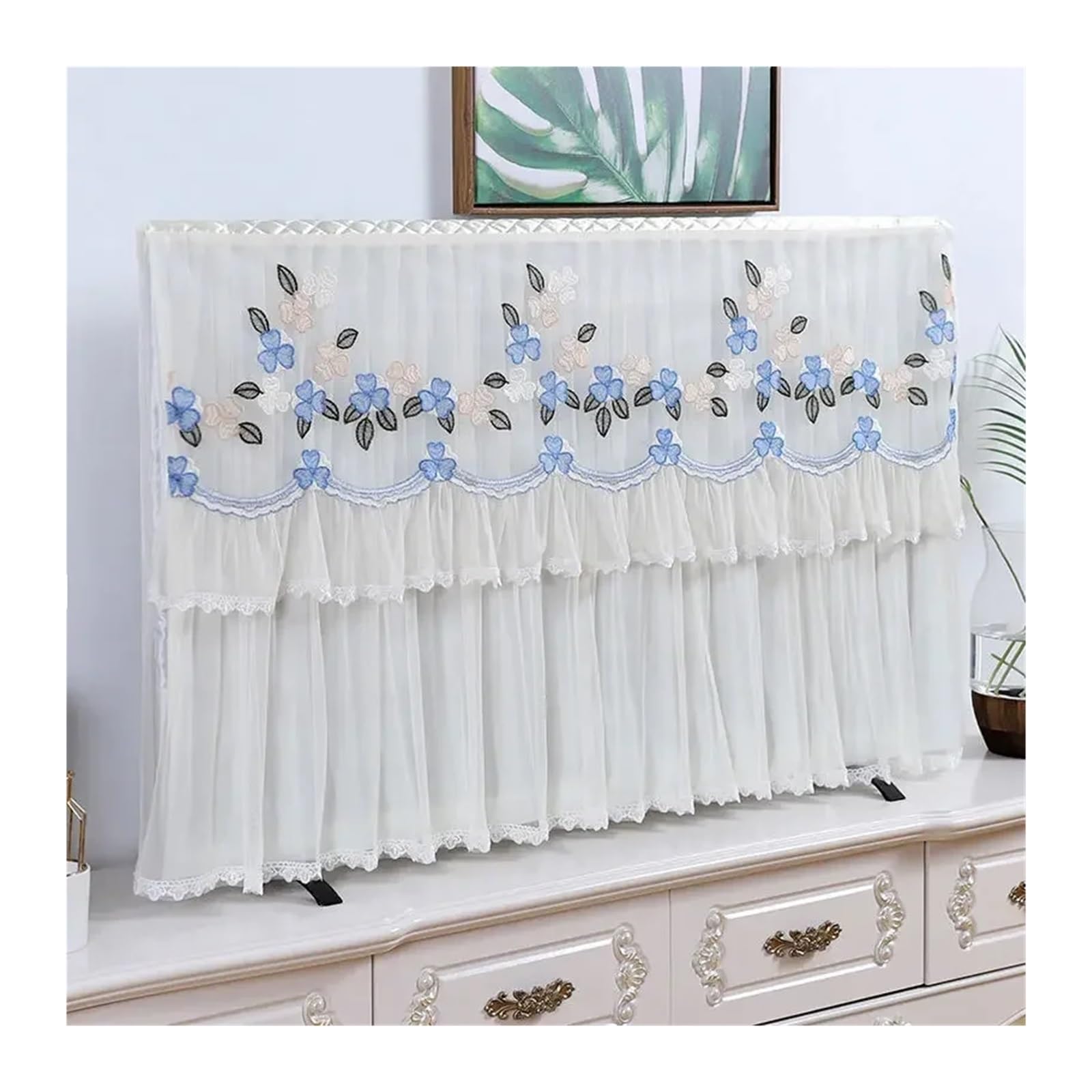 GSJNHY Tv Covers TV Cover 55 Inch Household Wall Mounted Television Curtain Cloth for home(Style 09,124x72cm)