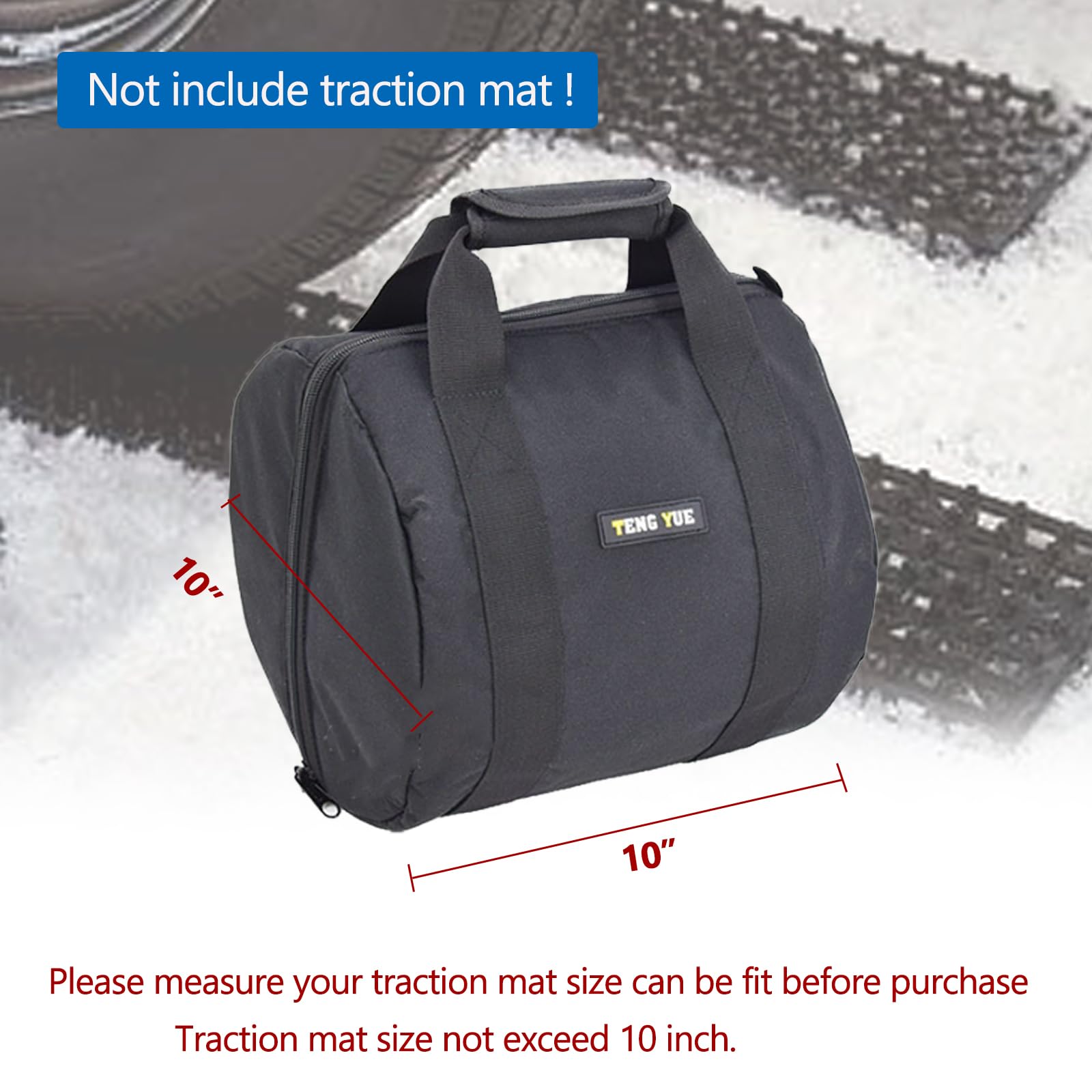 Off-Road Traction Mat Storage Bag, Portable Emergency Tire Track Carry Organizer for SUV Cars Trucks (1 PCS)