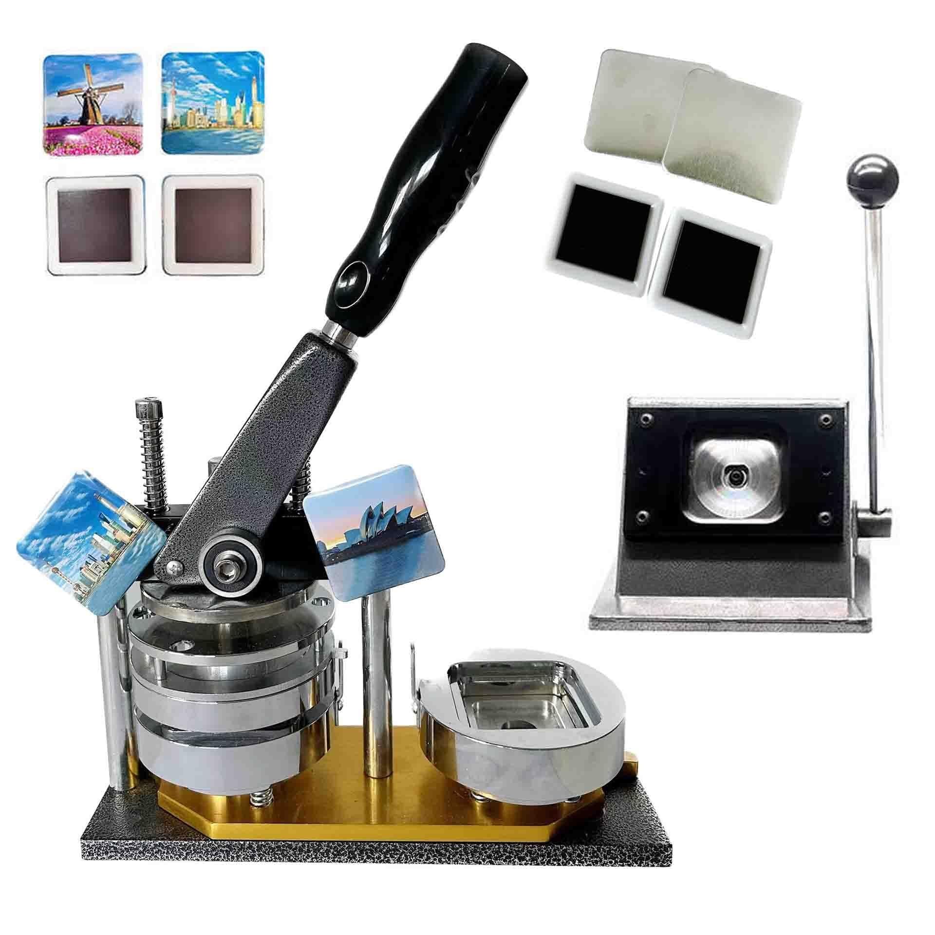GTHTUHFD Fridge Magnet Machine Badge Maker Machine,Fridge Magnet Button Maker Machine With Paper Cutter For Card Button Badge Making