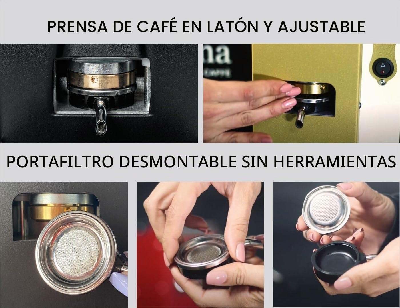 Aroma Plus+ - Cafetera expreso de cápsulas ESE de 44 mm, color verde militar