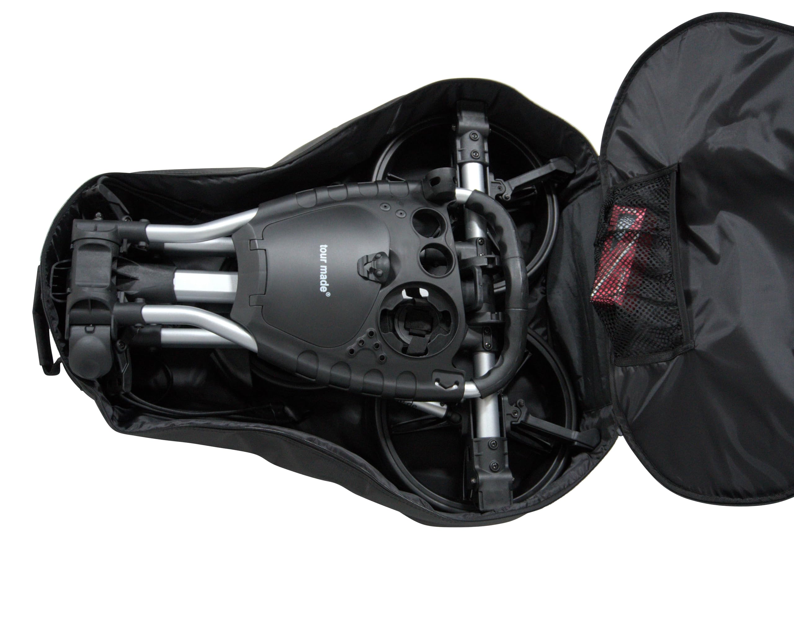 tour made RT-140/150 & 160 Carrello da golf pieghevole I Carrello da golf a spinta a 3 ruote I Carico utile fino a 25 kg I Qualità di marca tedesca I Numerosi accessori inclusi