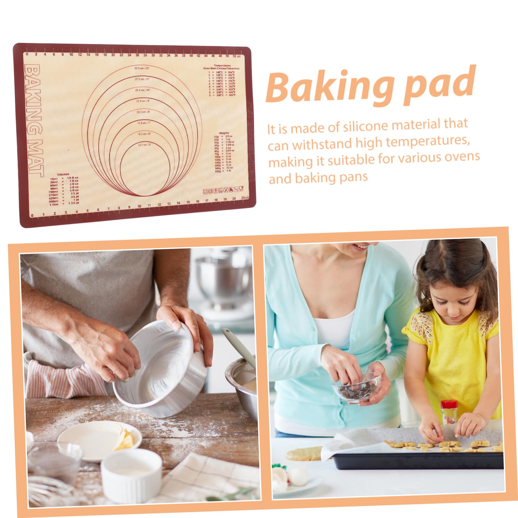 Tappetino da Forno Rettangolare in Silicone Antiaderente