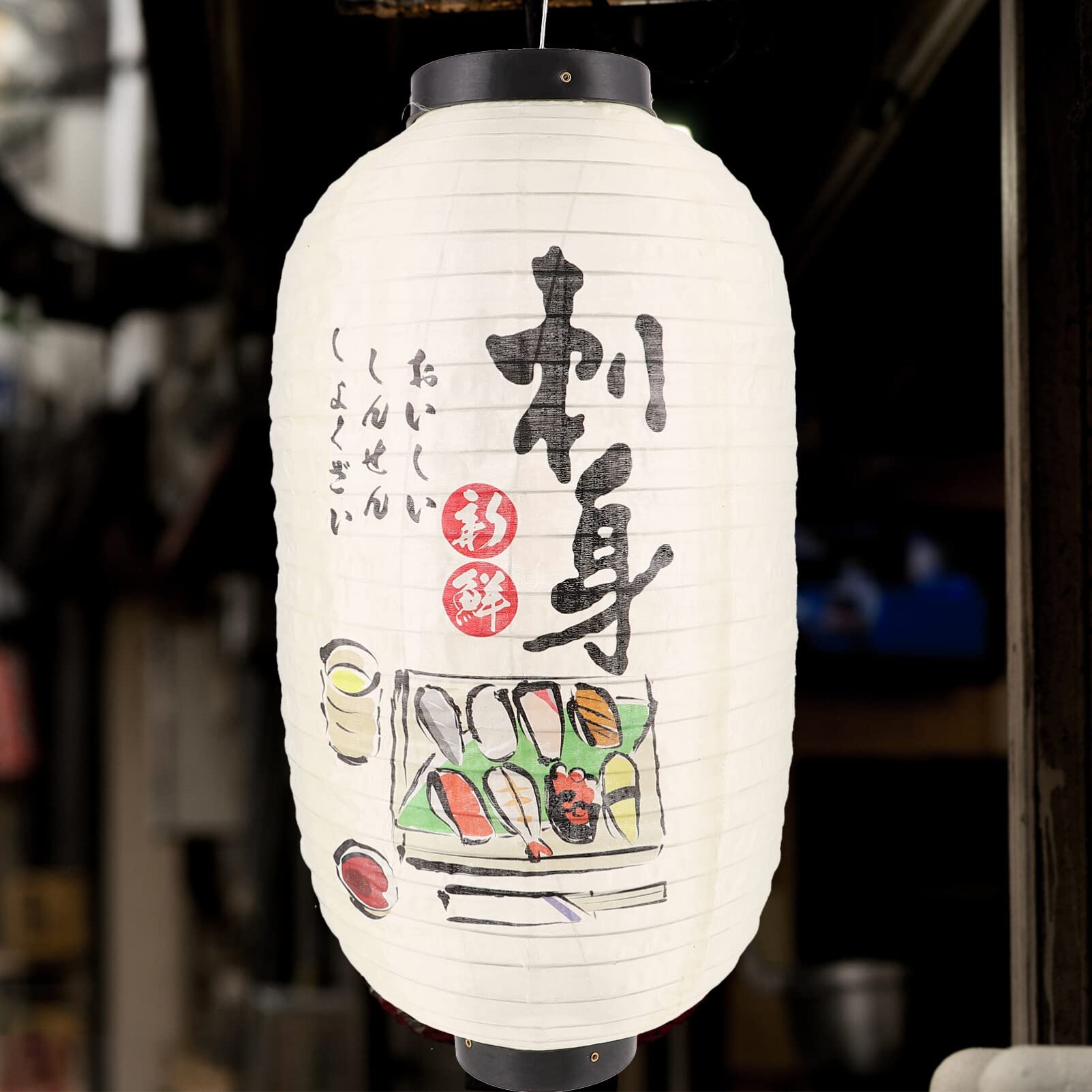 OSALADI Japanese Lantern Traditional Outdoor Hanging Lantern Sushi Restaurant White Lamp Shades for Sushi Party Outdoor Decor