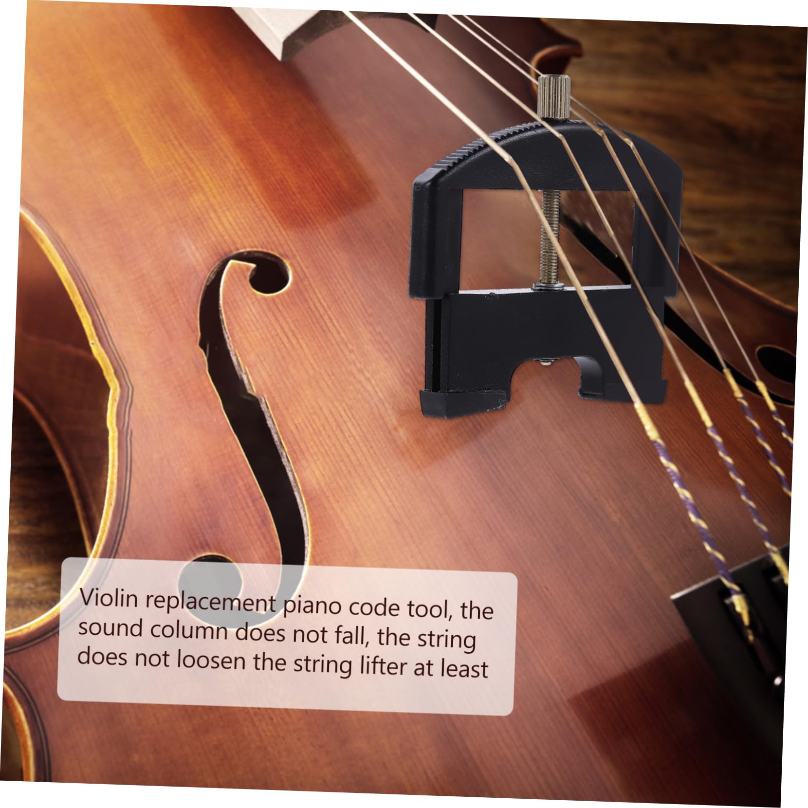 Sollevacorde Violino 1/4-4/4 per Ponte, Accessorio Nero | Plastica e Ferro Placcato, Posizione di Marcatura Accurata, Non Facile da Rompere