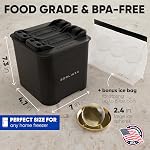Berlinzo Moule de boules de glace de qualité supérieure - 4 Grande boule de glace transparente de 2,4 pouces en cristal pour le cocktail de whisky, facile à enlever Moule de glace de sphère- Sac de stockage de glace inclus, noir (non-électrique)