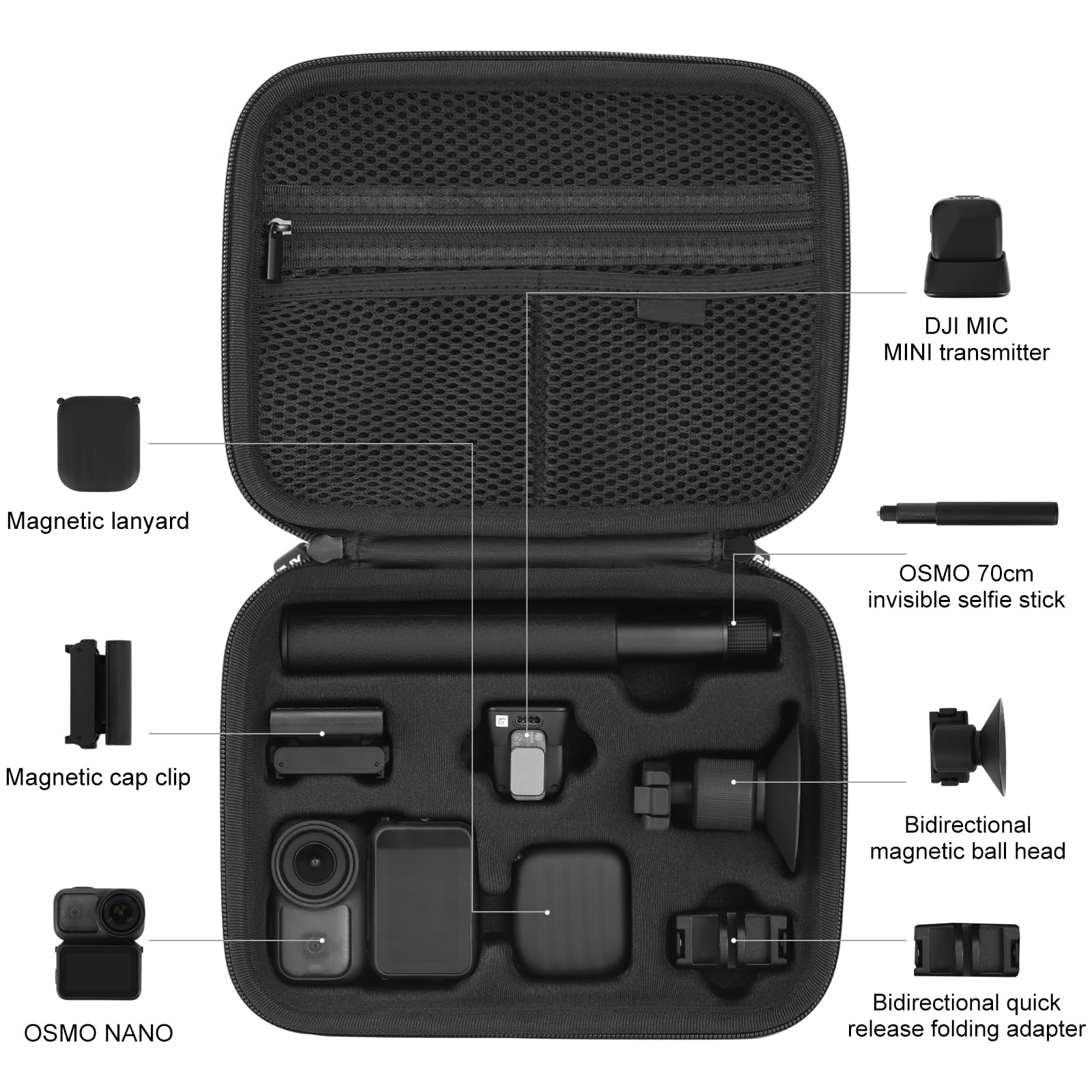 Étui de Transport Sac pour DJI Osmo Nano, Accessoires de Voyage pour Caméra Protection