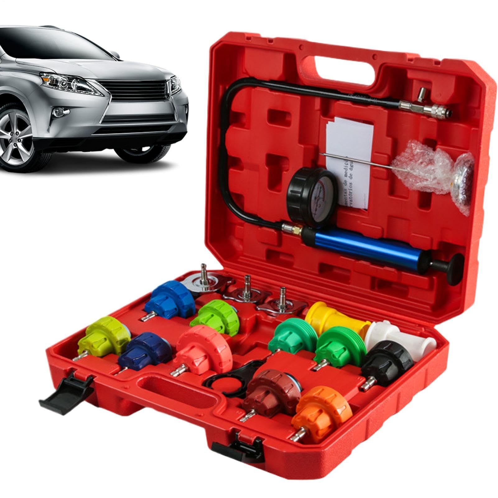 Kit testeur pression liquide refroidissement Outils automobiles de recharge | Testeur de Fuite Pression Liquide de Refroidissement Automobile Pour Camion, Camping-car, SUV, Entretien, Dé
