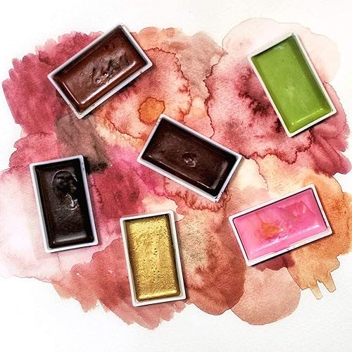 Miniatura 8 de Kuretake GANSAI TAMBI Juego de 36 colores, juego de pintura de acuarela, calidad profesional para artistas y artesanos, certificado AP, acuarelas