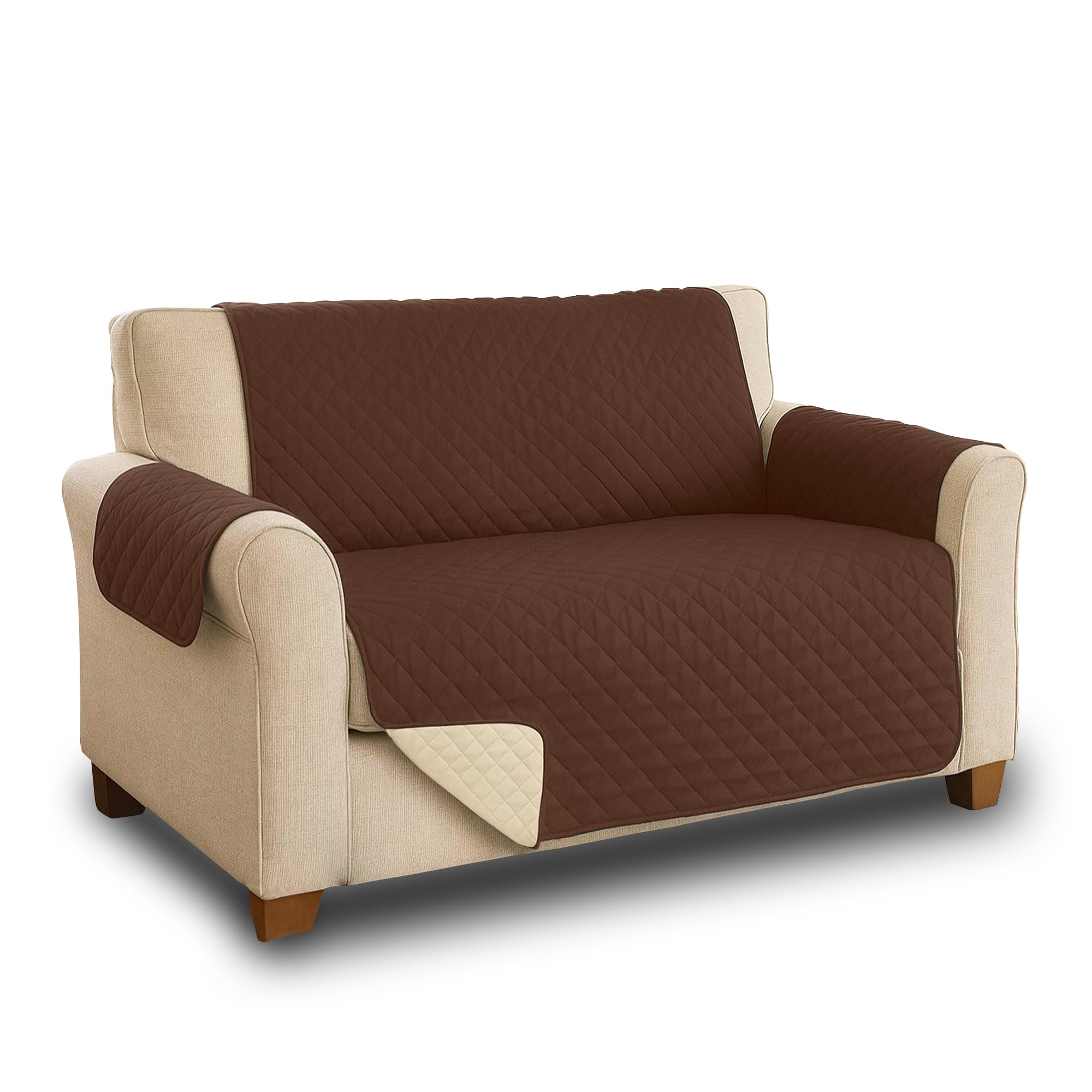 Easylife Lifestyle Solutions Brown/Beige Easylife Reversible Furniture Protector, Water-Repellent Sofa Cover, Couch Cover, Settee Cover, Sofa Protector, Couch Protector For Dogs - Fully Guaranteed