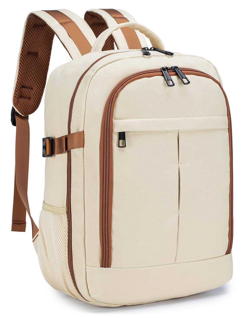 BAGZY Zaino British Airways 40x30x15 Bagaglio a Mano 30x40x15 cm per Aereo Air France Iberia Impermeabile Zaini Porta PC 15.6 Pollici Cabin Bag 20L Zainetto da Viaggio Cabina 40 30 15 Uomo Donna Beige
