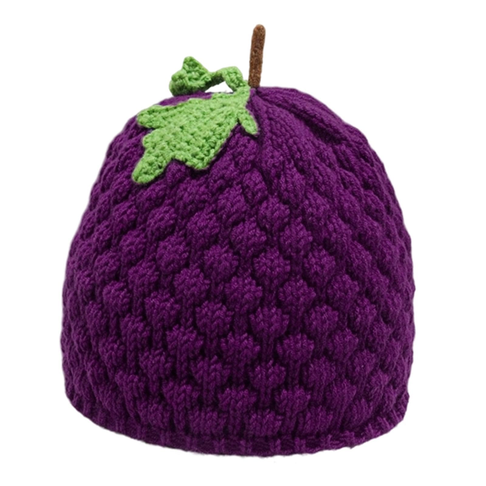 Merishopp Beanie for Women Handmade Comfortable Anime Casual Trendy Cute Fruit Hat Purple Grape Hat | Clothing, Shoes & Accessories | Womens Accessories | Hats-picture-6