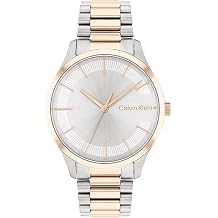 Calvin Klein Montre Analogique   Quartz Pour Homme et Femme Collection Iconic Avec Bracelet en Acier Stainless Steel