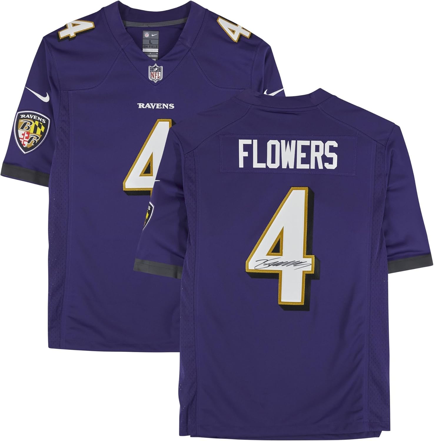 Zay Flowers Baltimore Ravens Autographed Nike Limited Jersey - Autographed NFL Jerseys