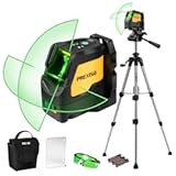 Laser Level with Tripod, IP54 Professional 150 Wide Angle - 100Ft Cross Laser Line Tool for Construction, Ceiling Alignment, Floor Tile