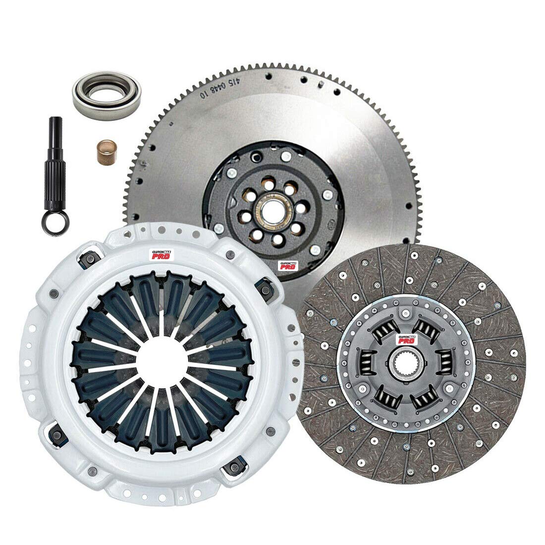 ClutchMaxPRO Heavy Duty OEM Clutch Kit & Luk OEM Flywheel Compatible with 2005-2019 Nissan Frontier 2005-2015 Xterra 2009-2012 Suzuki Equator 6 Speed 4.0L VQ40DE (CP06077HD-DMF098-CK)